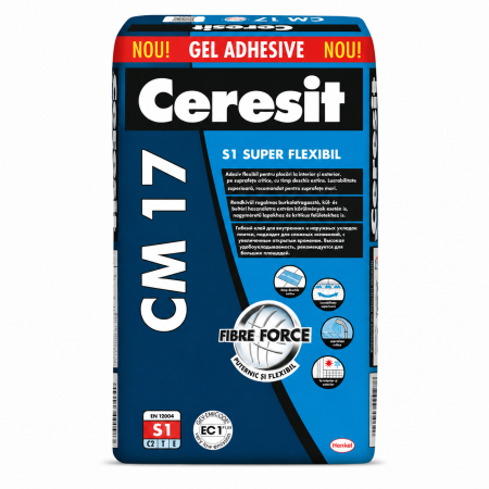 Adeziv super flexibil pentru gresie si faianta Ceresit CM 17, 25 kg